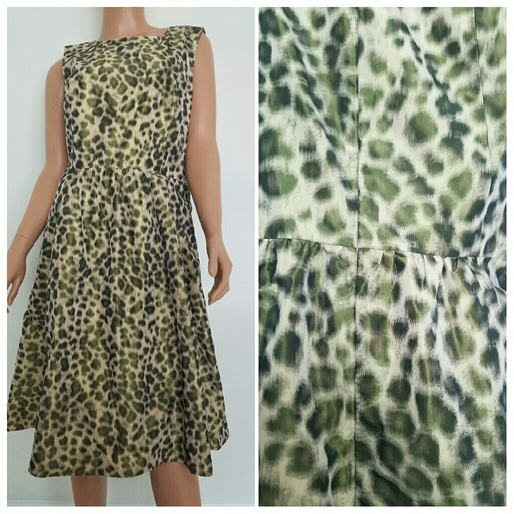 Lafayette 148 iridecent animal print dress