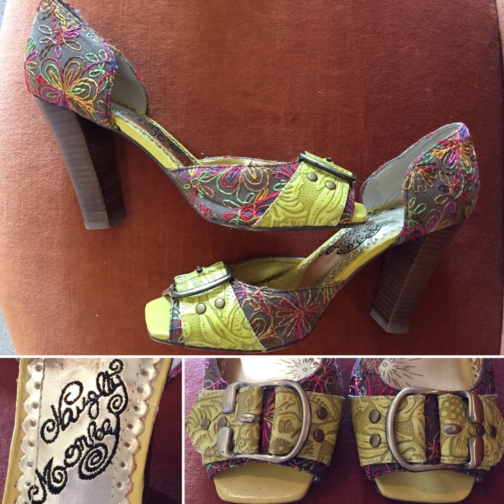 Naughty Monkey Floral Embroidered Heels 7.5M