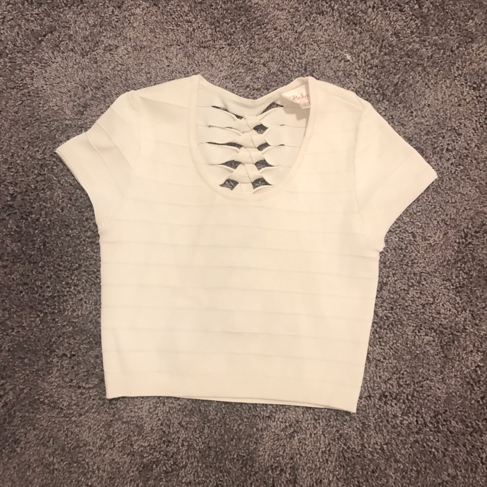 Parker cropped ribbed top