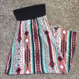 Aztec Print Maxi Dress