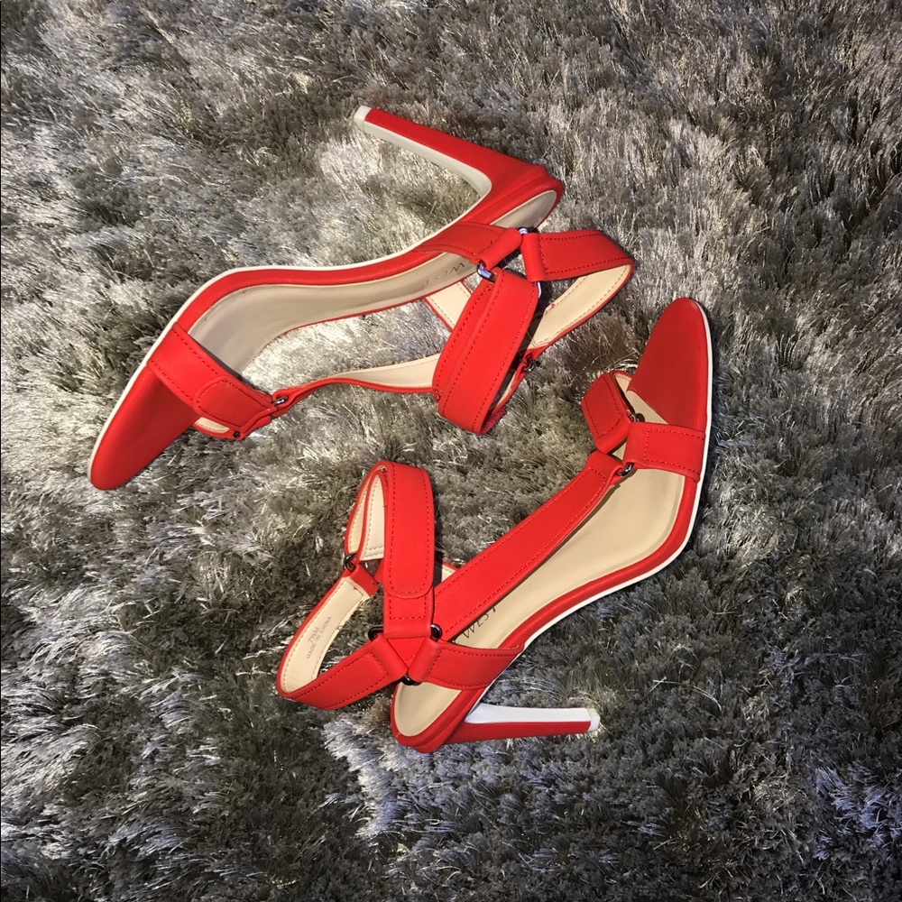 Nine West Strappy Red Heels