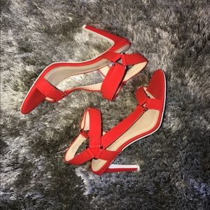 Nine West Strappy Red Heels