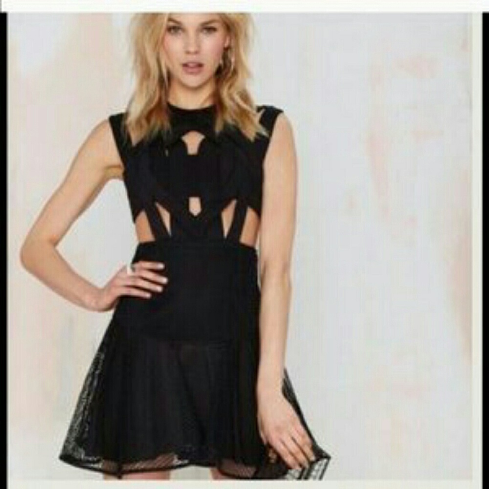 Nasty Gal Cage dress Black