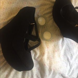 Charlotte Russe Black Wedges