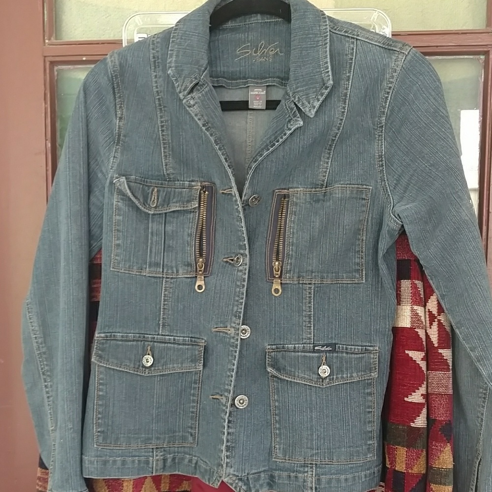 Silver jeans jacket