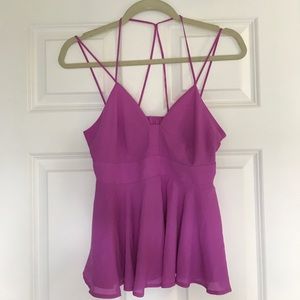 Purple strappy flutter top (EXPRESS)