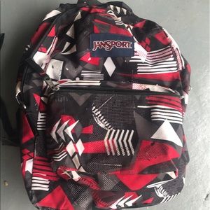 Jansport backpack red black print