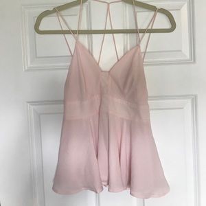 Light Pink strappy fluttery top (EXPRESS)