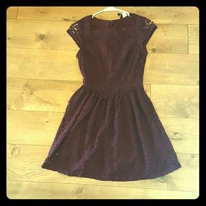 Plum lace dress