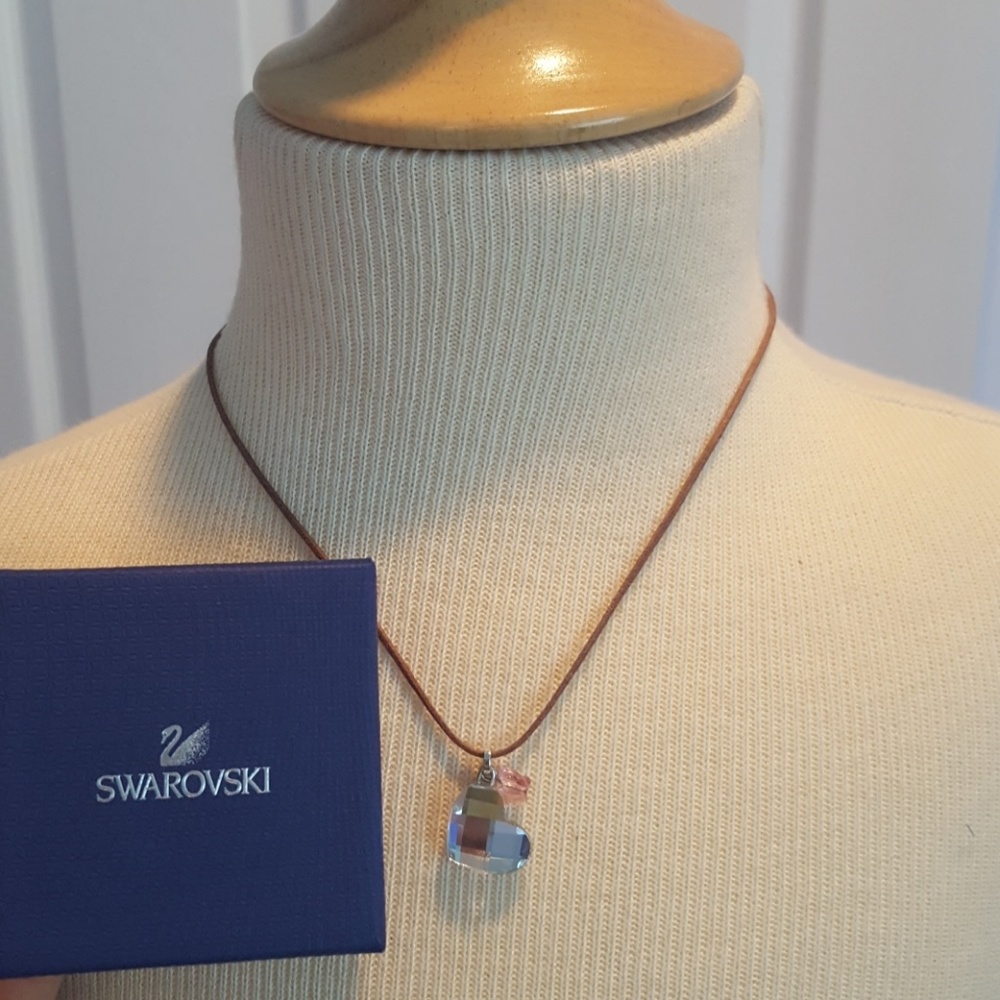 Heart and butterfly Swarovski necklace