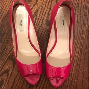 Prada Peep-toe Wedges