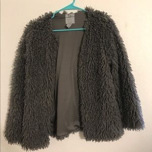 Shaggy gray coat