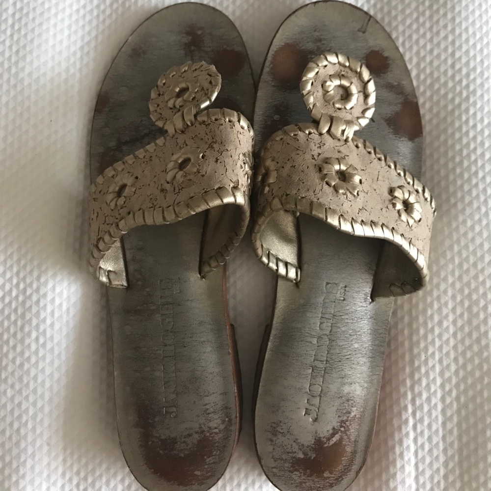Jack Rodgers Cork Metallic/Gold Sandals