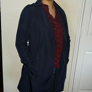 zara blue trench coat