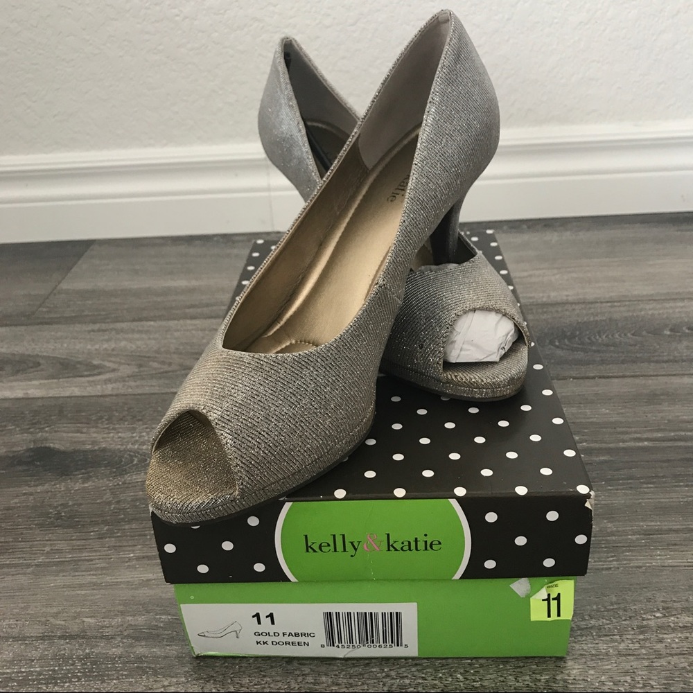 Kelly & Katie Gold Doreen High Heels