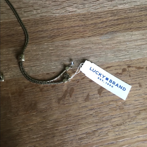 NWT Goldtone Geometric Lariat Necklace - Picture 5 of 6