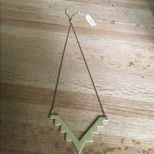 NWT Goldtone Geometric Lariat Necklace