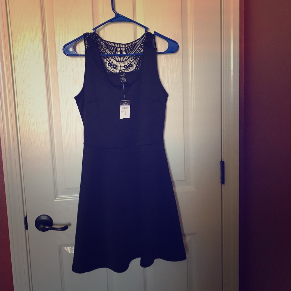 NEW Black Dress with Lace Detailing