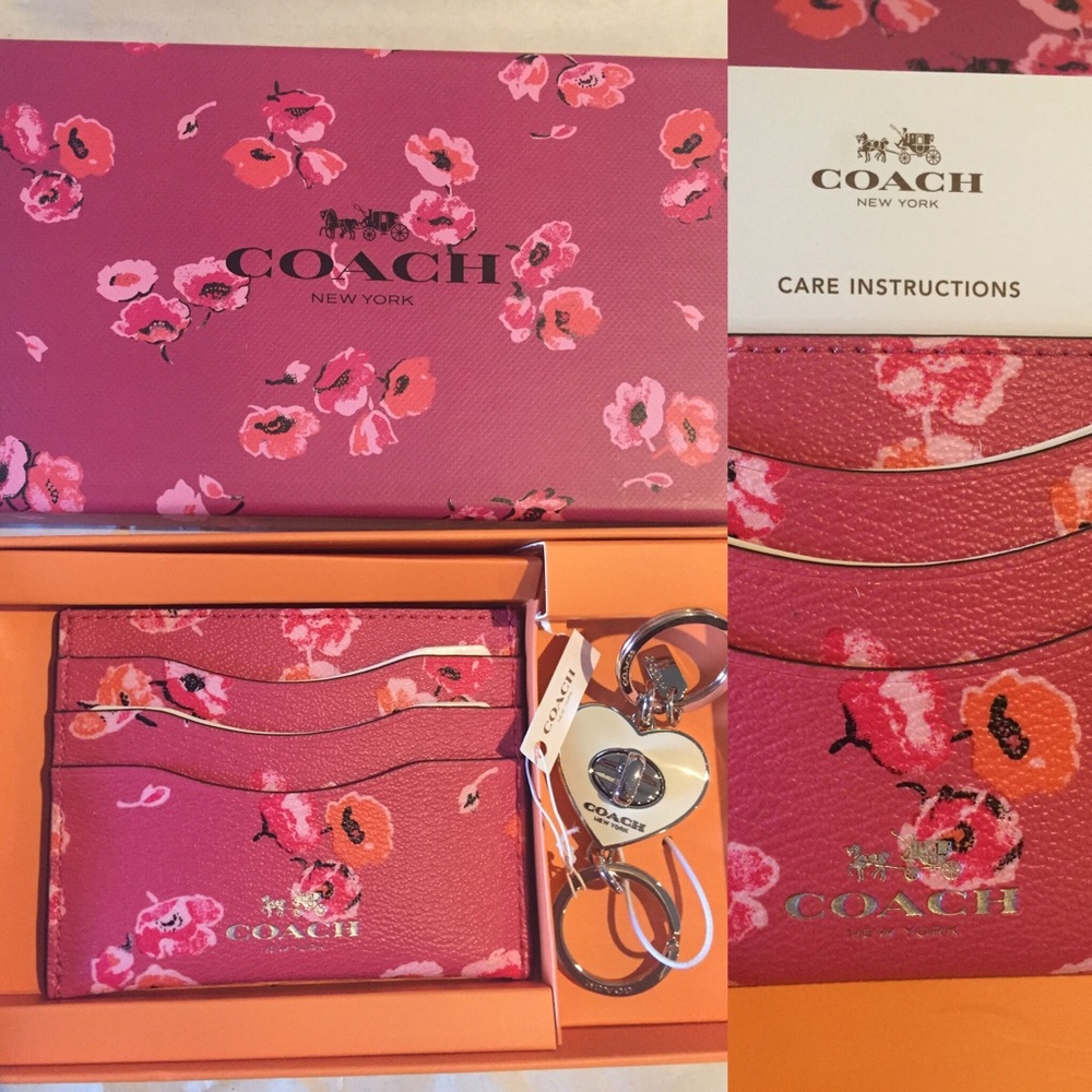 Coach key ring and credit card holder