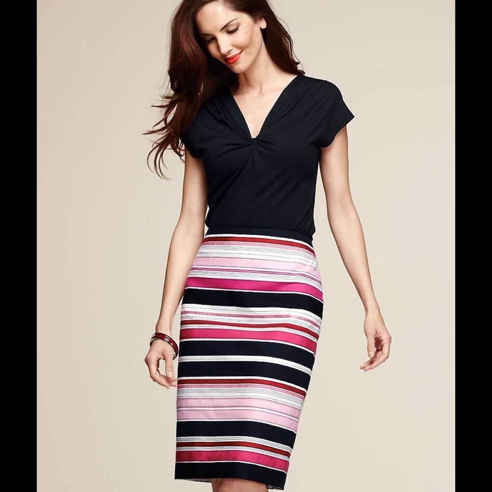 Talbots Ribbon Stripe Skirt