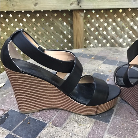 BR Black Strappy Wedges - Picture 4 of 4