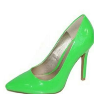 Neon green shoes