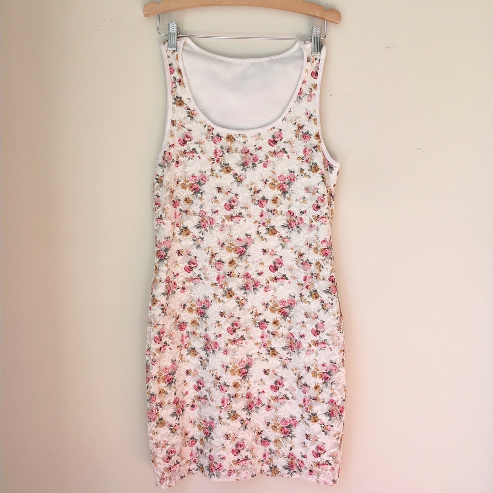 White Floral Lace Summer Dress