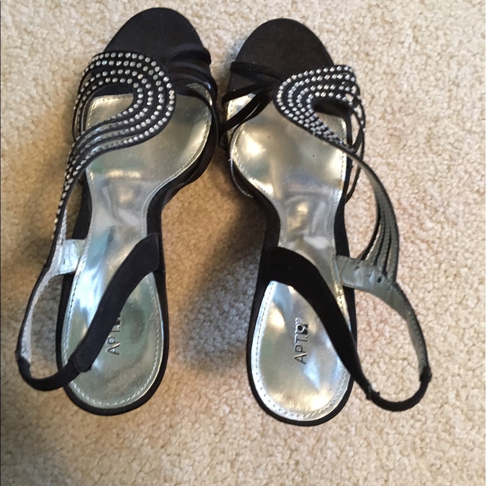 Black and Silver heels