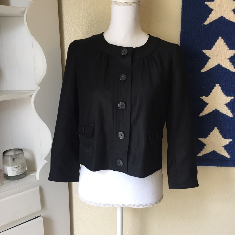 J. Crew Wool Cropped Swing Jacket