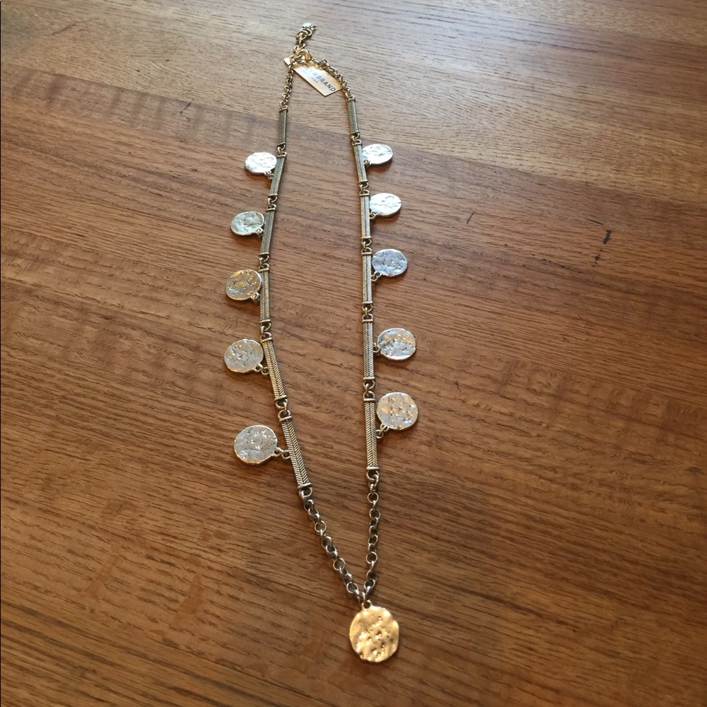 NWT Lucky Brand Silvertone Coin Necklace  LAST ONE