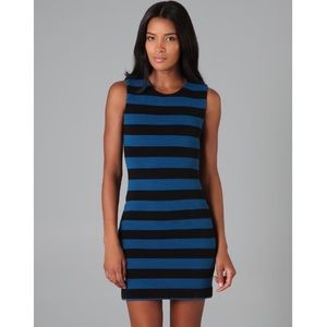 🎉💲⬇️🚨DvF Rigmora Black & Blue Fit Striped Dress