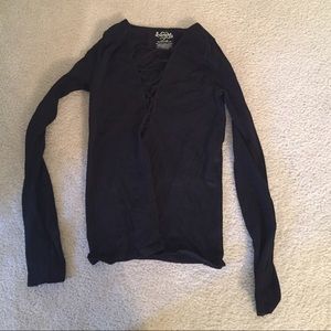 Free People black lace up top