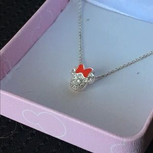 Minnie Mouse Red Bow Necklace