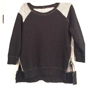 American Eagle Crew Neck Sweater wth Side slit zip