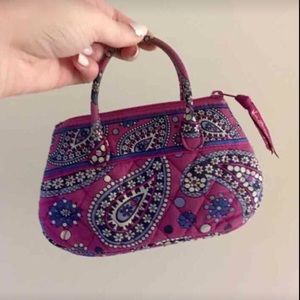 Vera Bradley Mini Purse, Purple and Pink
