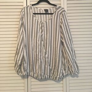 Striped Surplice Top