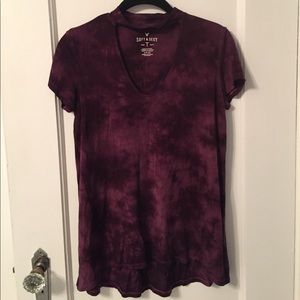 AEO tie dye cutout tshirt