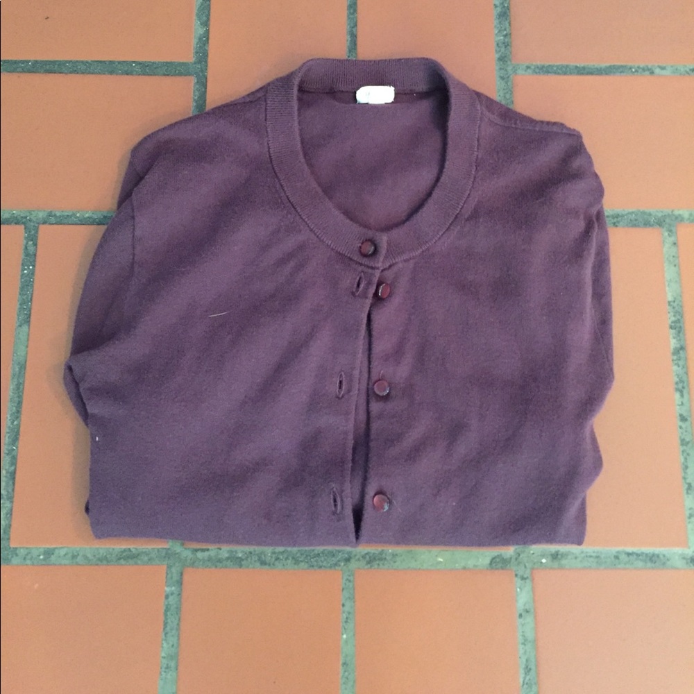 J.Crew Jackie O Cardigan - Eggplant