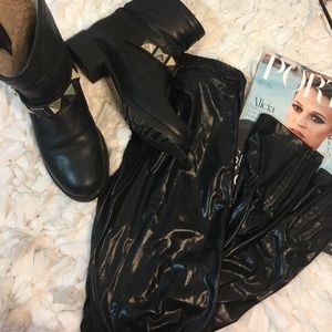 French Connection Black Liquid Leggings