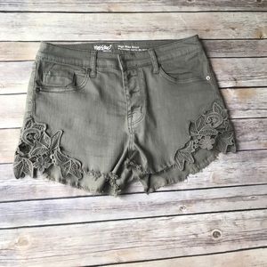 Mossimo Olive Green Stretch Shorts