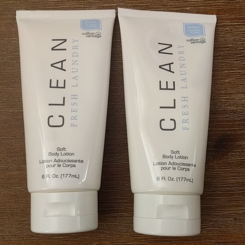Clean Fresh Laundry Soft Body Lotion 6 oz x 2