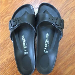 Black waterproof Birkenstock sandals. Size 39.