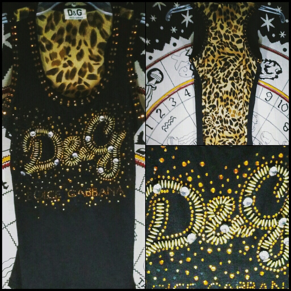 Dolce & Gabbana Intricate Embroidered Cheetah Tank