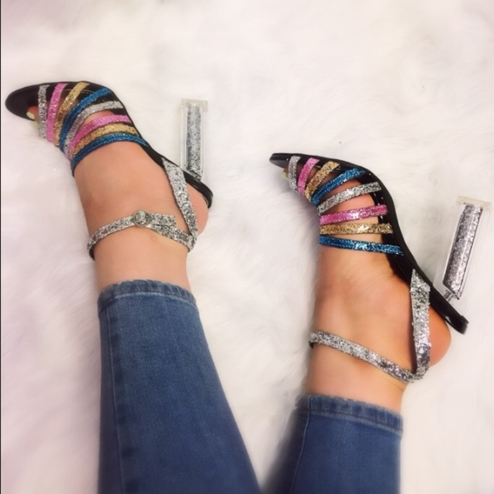 🎉New - Glitter Block Heels - Picture 6 of 8