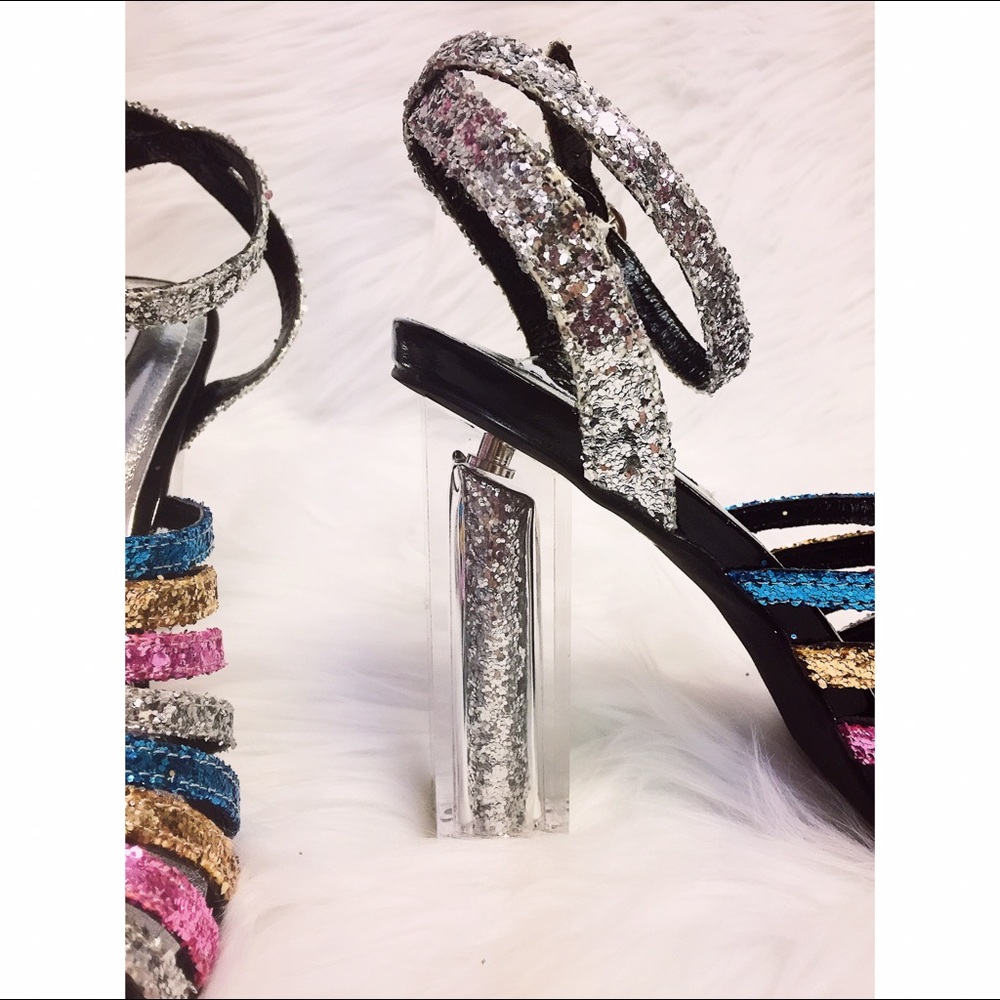 🎉New - Glitter Block Heels - Picture 2 of 8