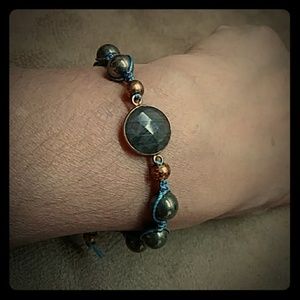 Labradorite&Pyrite Adjustable Bracelet