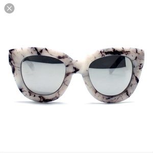 Quay White marble sunglasses