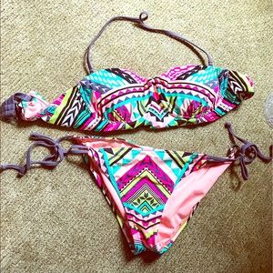 adidas sporty bikini with a cool hipster print