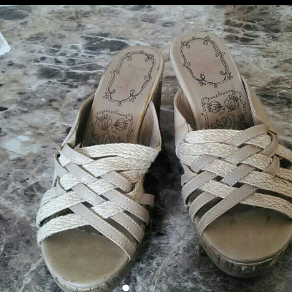 JellyPop Cork Wedge Sandles