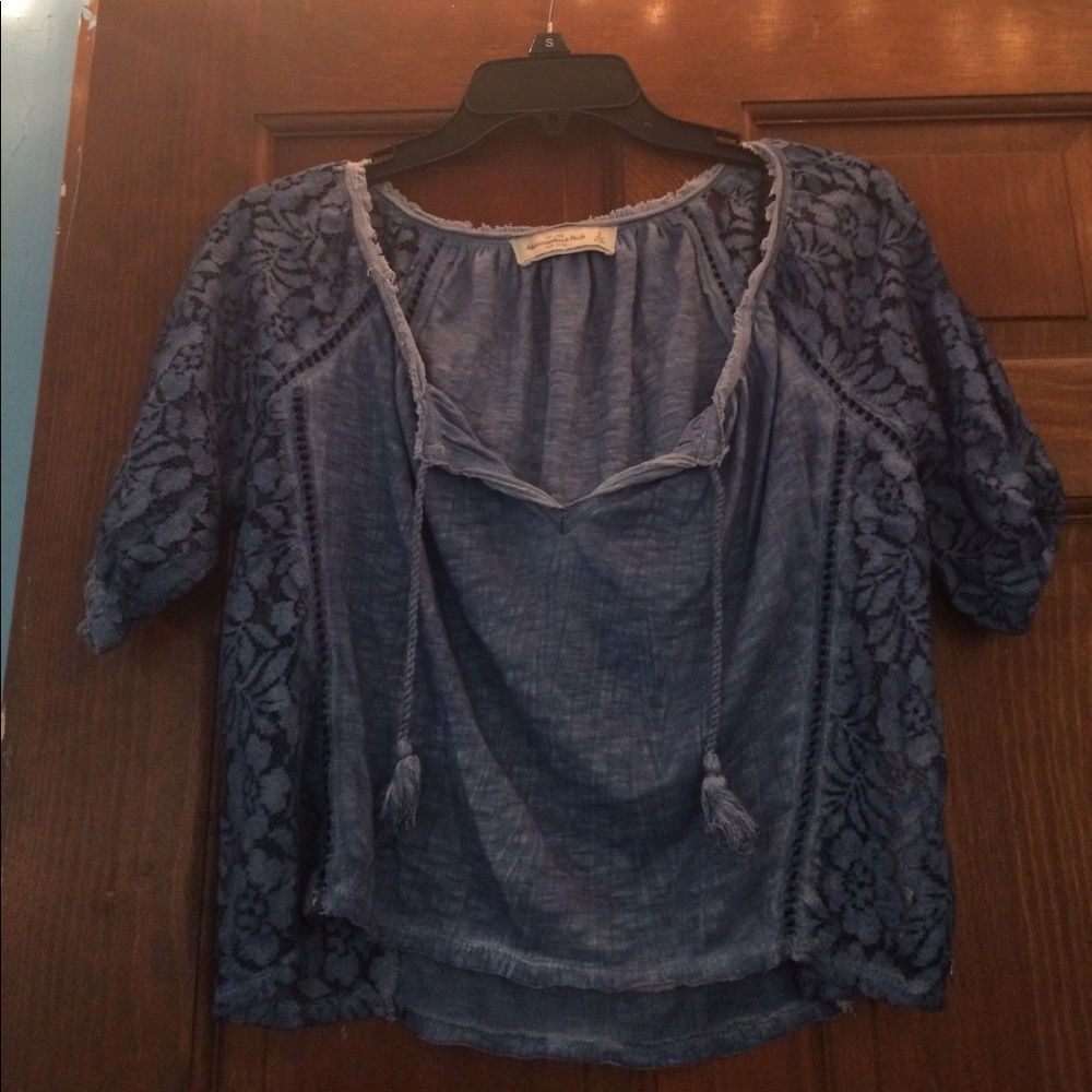 Blue Abercrombie and Fitch top